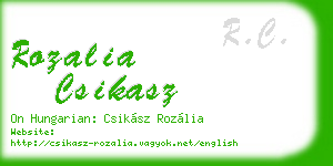 rozalia csikasz business card