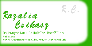 rozalia csikasz business card